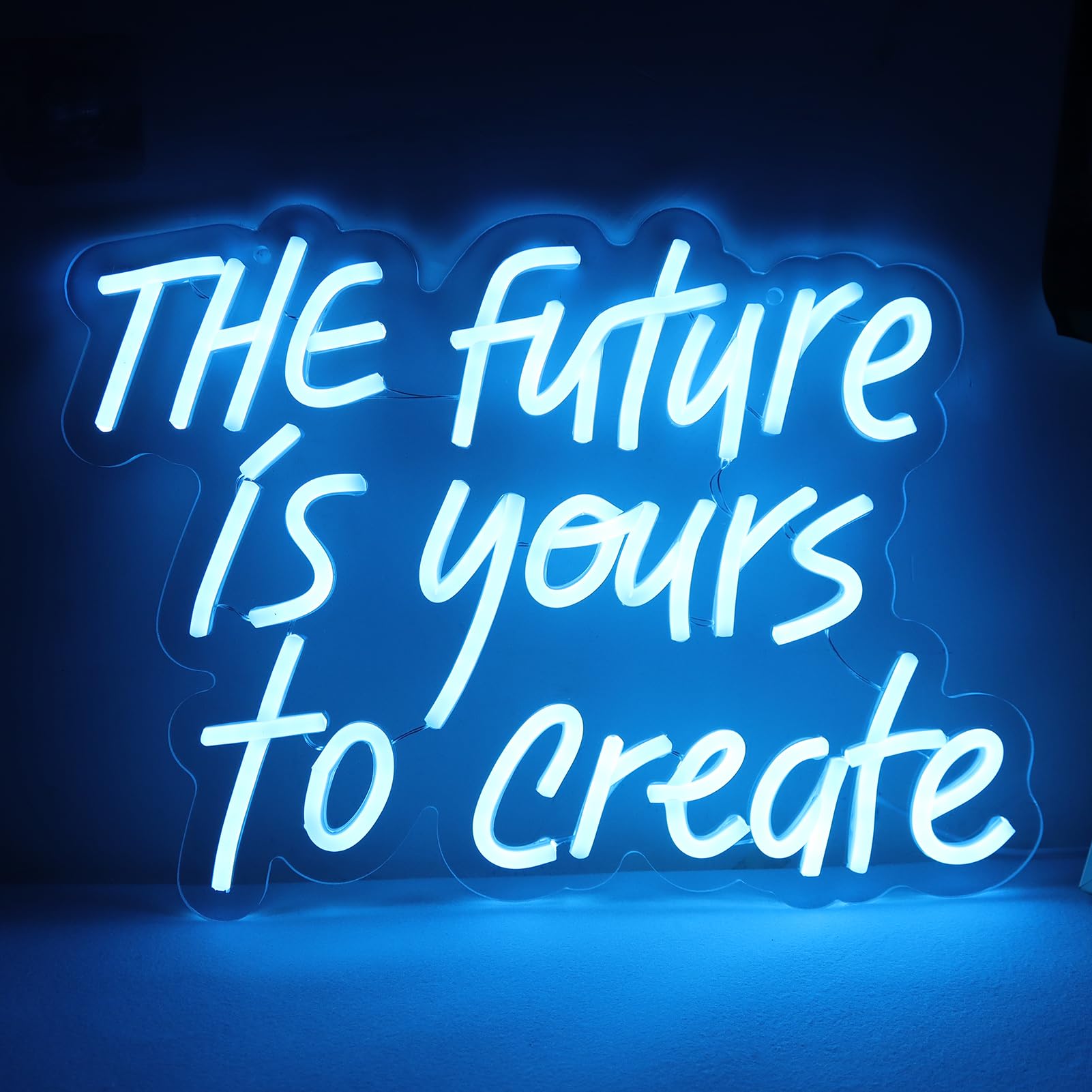 

The Future Is Yours to Create Neon Sign Inspirational LED Wall Light for Bedroom, Office, Classroom, Dorm, Creative Space Decor