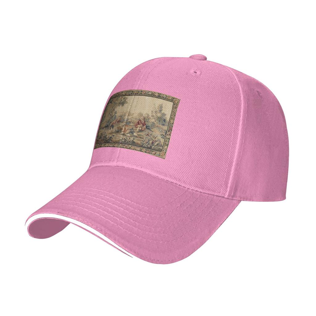 Aubusson Antique French Tapestry Print Cap Casual Baseball Caps Adjustable Hat Hip Hop Summer Unisex Baseball Hats Customizable
