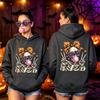 Skeleton Halloween Hoodie Men Women Vintage Horror Skull Graphic Pullover Sweatshirt Spooky Gothic Hoodies