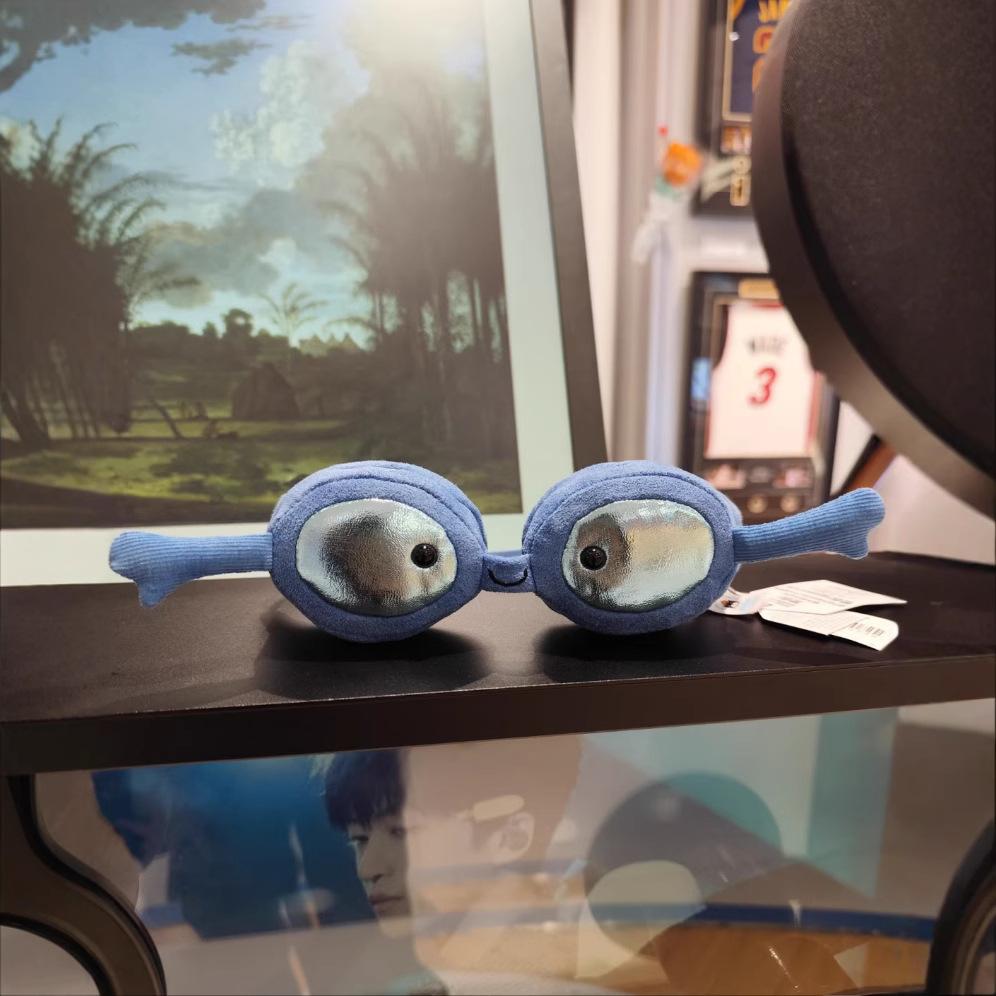 10 cm SommerSerie Plysj Surfebrettdukke med Korallfargede Briller Interaktivt Kjæledyrleketøy Sceneinnredning Julegave til Katter