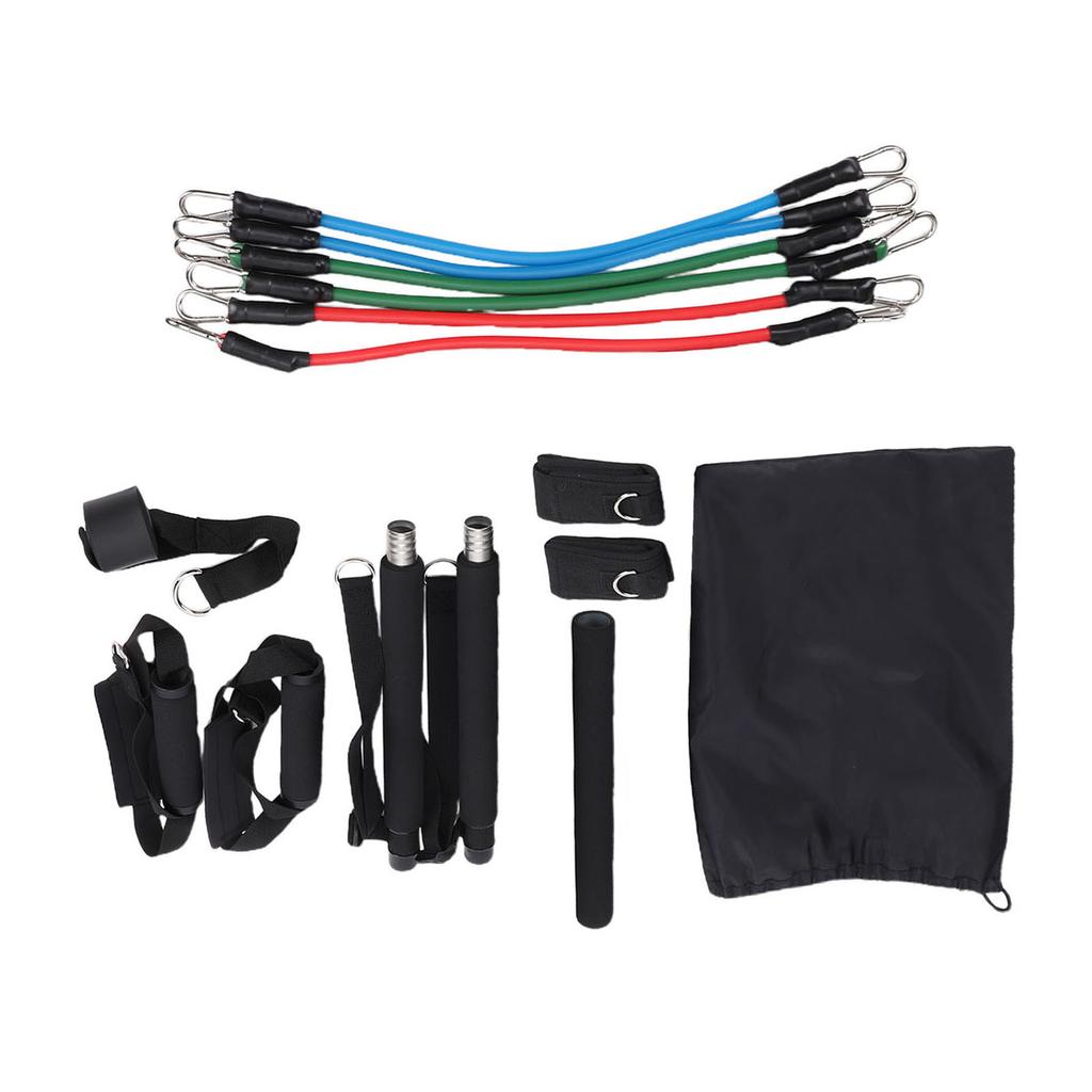 Pilates Bar Kit with Fitness Bands for Women TPE Pilates Workout Equipment for Legs Hip Waist Arm Full Body Training