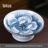 Blue & White Porcelain High-Footed Fruit Bowl for Tea Room or Coffee Table