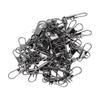 10PCS Fishing Barrel Swivels with Safe Snaps Stainless Steel High Strength Interlock Snap Rolling Co