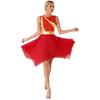 Traje de baile para mujer, vestido de baile de ballet lírico sin mangas con bloques de Color