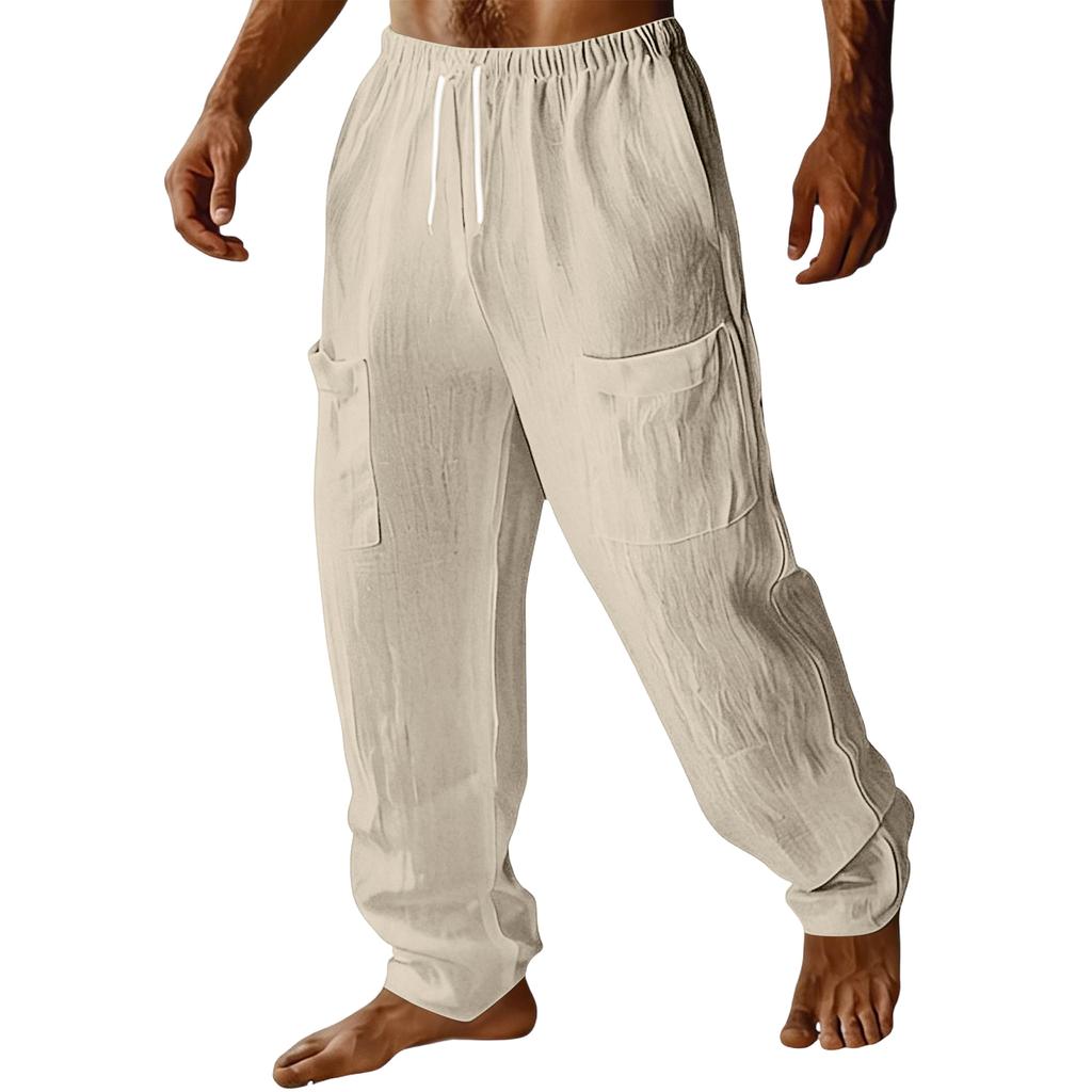Men's Casual Loose Fit Drawstring Pants with Pockets Lightweight Trousers for Daily Wear father day gifts my orders Suitable for Various Occasions