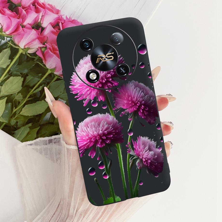 

For Itel RS4 S666LN Phone Case Luxury Flower Butterfly Cartoon Dragon Bow Pattern Back Cover Soft Matte Silicone Casing ItelRS4 Itel RS4 S666LN