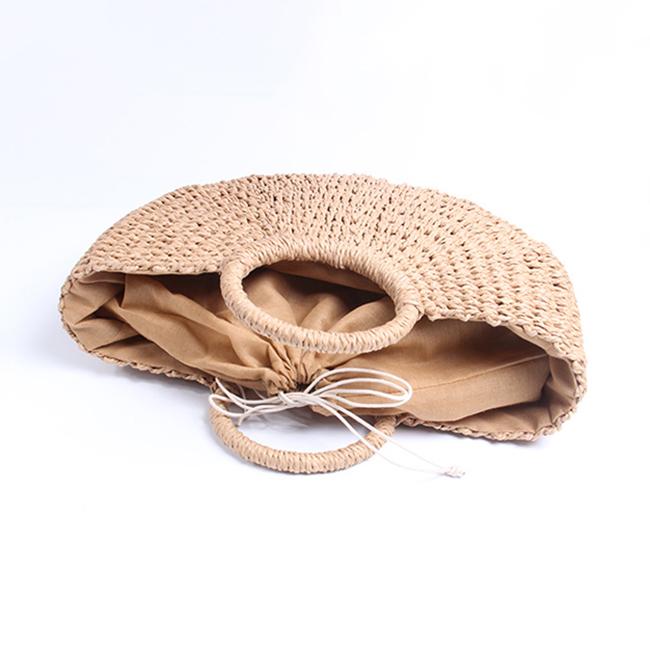 Yogodlns MOON Strohhandtaschen Damen Sommer Strandtasche Rattan handgefertigte gewebte Handtasche