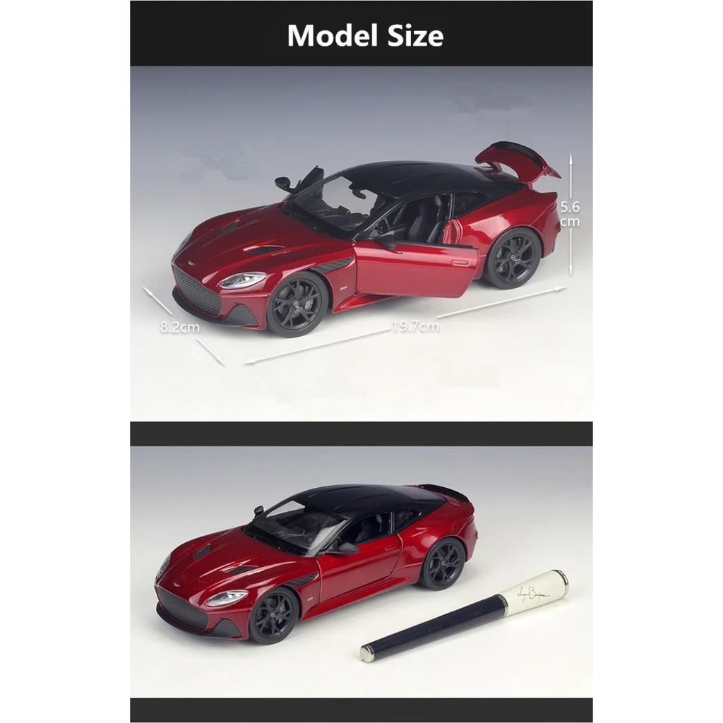 Welly 1/24 Aston Martin DBS Superleggera Alloy Sports Car Model Diecast Racing Car Model Simulation Collection Toy Gift