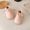 Baby Shoes with Fleece Lining Squeaky Warm First Walkers for 0-2 Years Old, Unisex Toddler Insulated Shoes