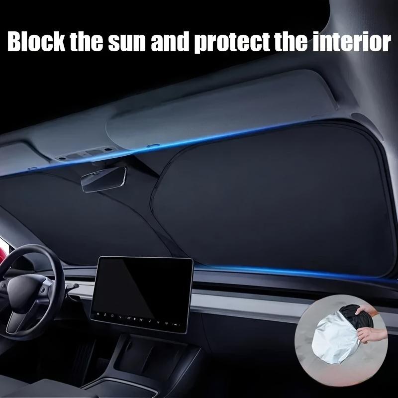 Stínítko do auta se stříbrnou povrchovou úpravou, Závěs na stínění předního okna, Univerzální stínítko do interiéru auta, Větruodolná izolace, Sluneční clona - Ideální dárek