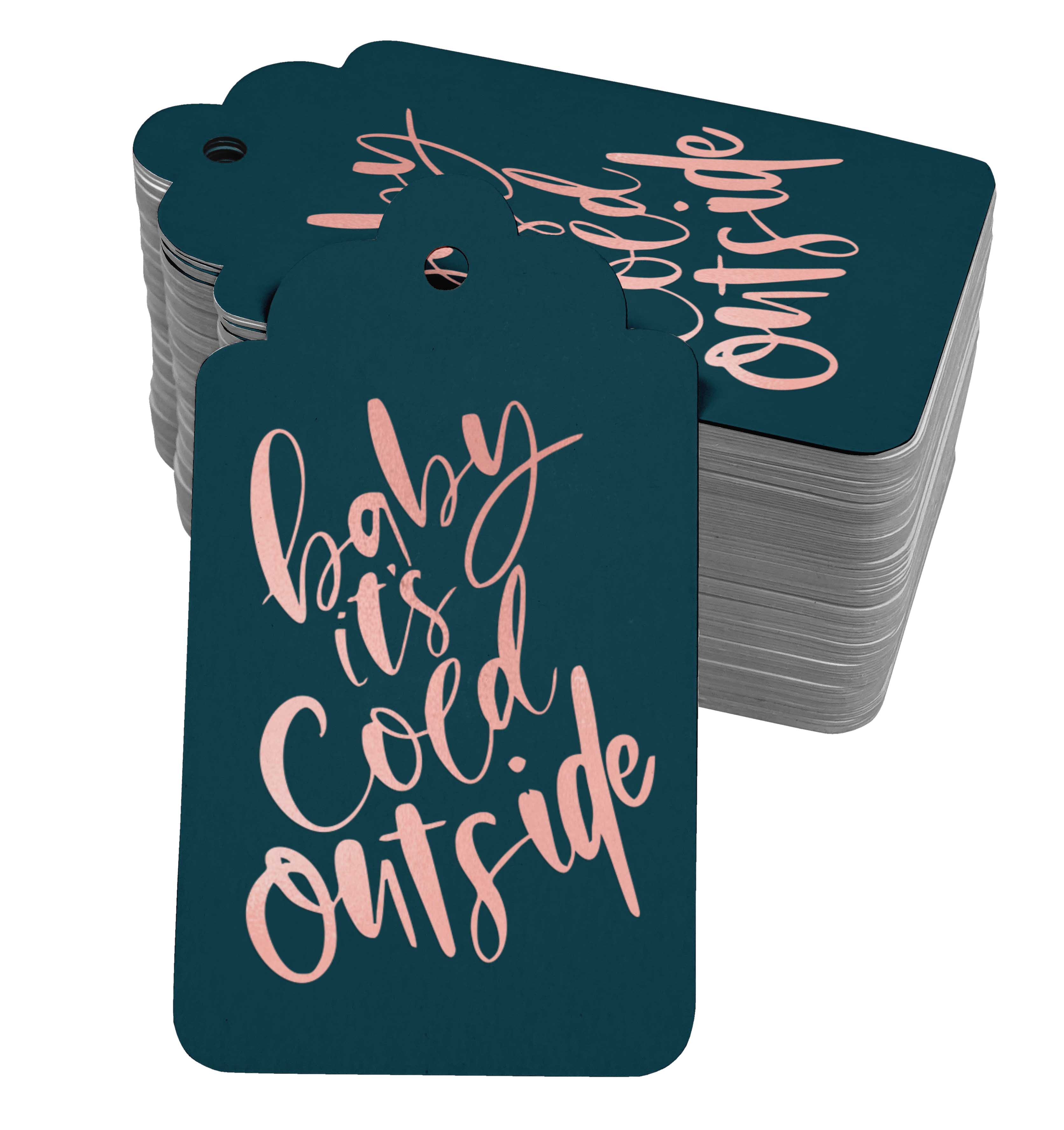 

Inkdotpot Упаковка зі 100 Baby It s Cold Outside Baby Shower Favor Paper Tags Craft Справжня золота фольга Hang 50 Rose Gold Foil Tags синій