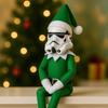 Stormtrooper na schodech Vánoční elfí panenka Sběratelská elfí figurka Dárky do punčochy na Vánoce Dekorace na domácí párty