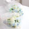 30 Pieces Transparent Flower Wrapping Bags Colorful OPP Bag Flower Arrangement Bags Waterproof Bouquet Packaging Bags