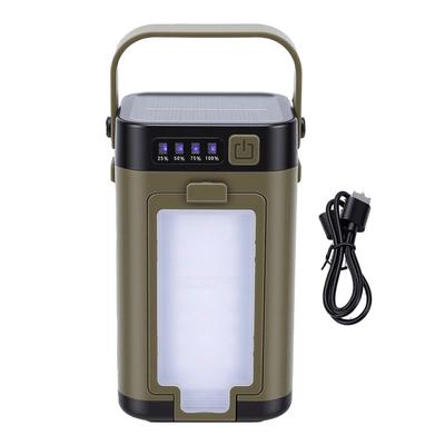 Foldable LED Camping Lantern USB Solar Charging 6 Modes IPX4 Water Proof Camping Tent Light for Outdoor Emergency Hiking