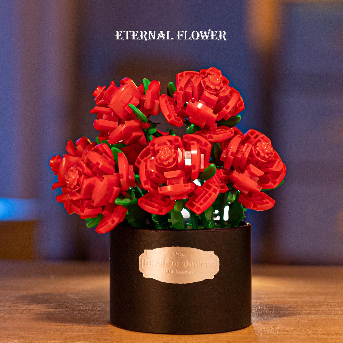 

Совместимо с серией Lego Immortal Bouquet Gift Box, собранными строительными блоками для подарков на День святого Валентина и день рождения для девочек