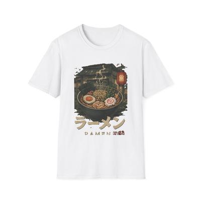 Ramen Bowl Illustration T-Shirt | Japanese Noodle Shop Retro Lantern Design