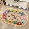 Diatom Mud Non-slip Bathroom Floor Mat - Cartoon Design, Easy Care, Water Absorbent