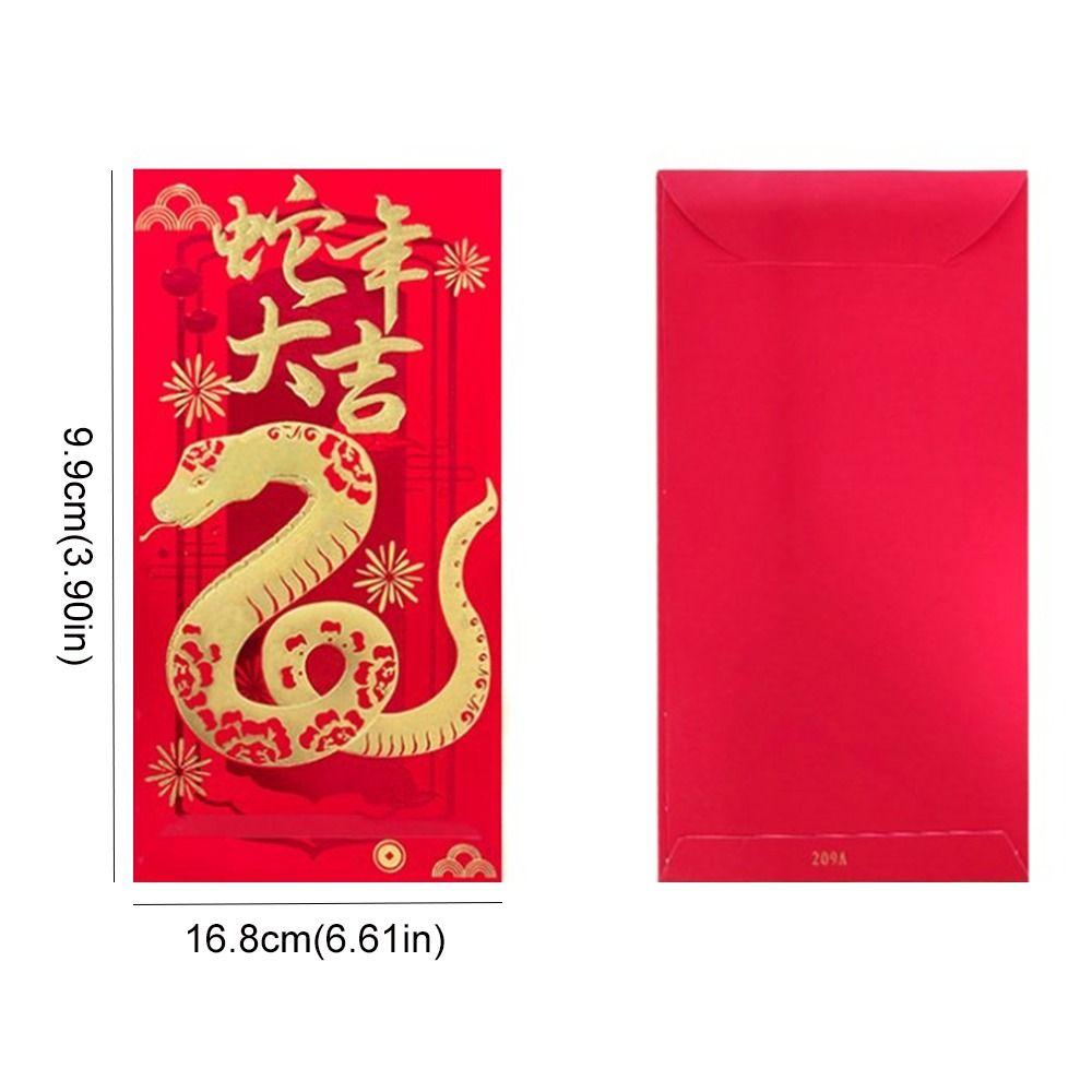 6PCS Blessing 2025 New Year Red Envelope Chinese Lucky Money Pockets  Celebration Party
