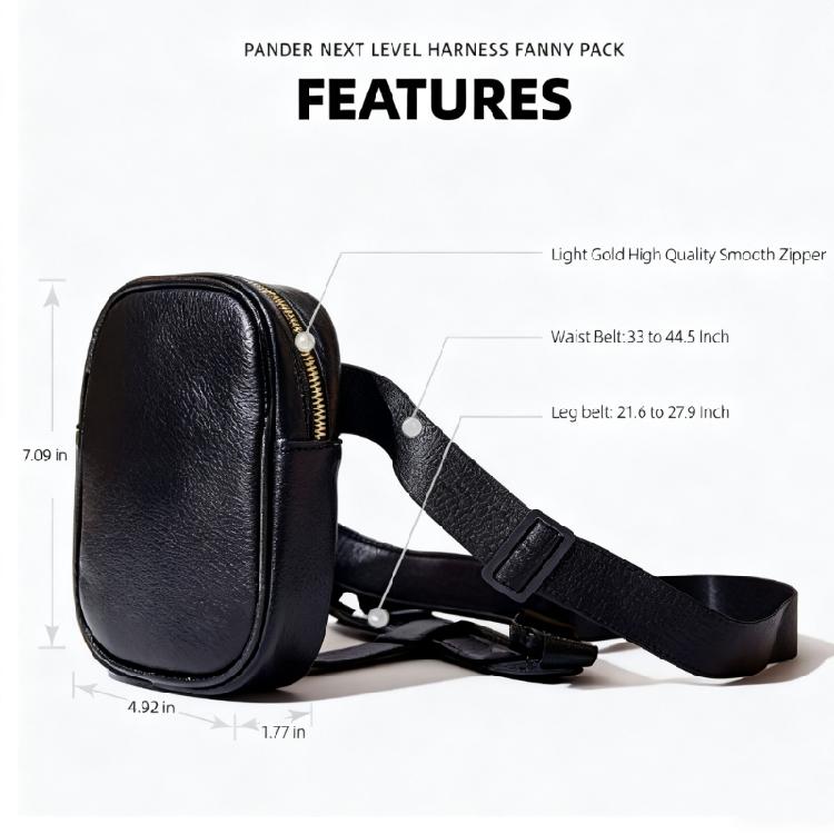 Oberschenkel-Gurt-Tasche Drop-Leg-Tasche Bauchtasche für Damen Herren Bein-Geldbörsen Kunstleder Taille Hüfttasche