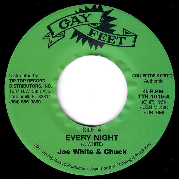 

7inch Record JOE WHITE CHUCK BABA BROOKS Every Night 1st Sessions TTR1015 GAY FEET 2001 US Reggae Ska Dub Used