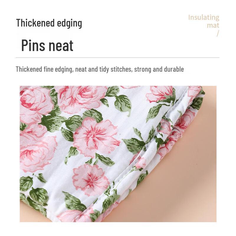 JINMEILI Floral Heat Resistant Oven Mitt & Pot Holder Set