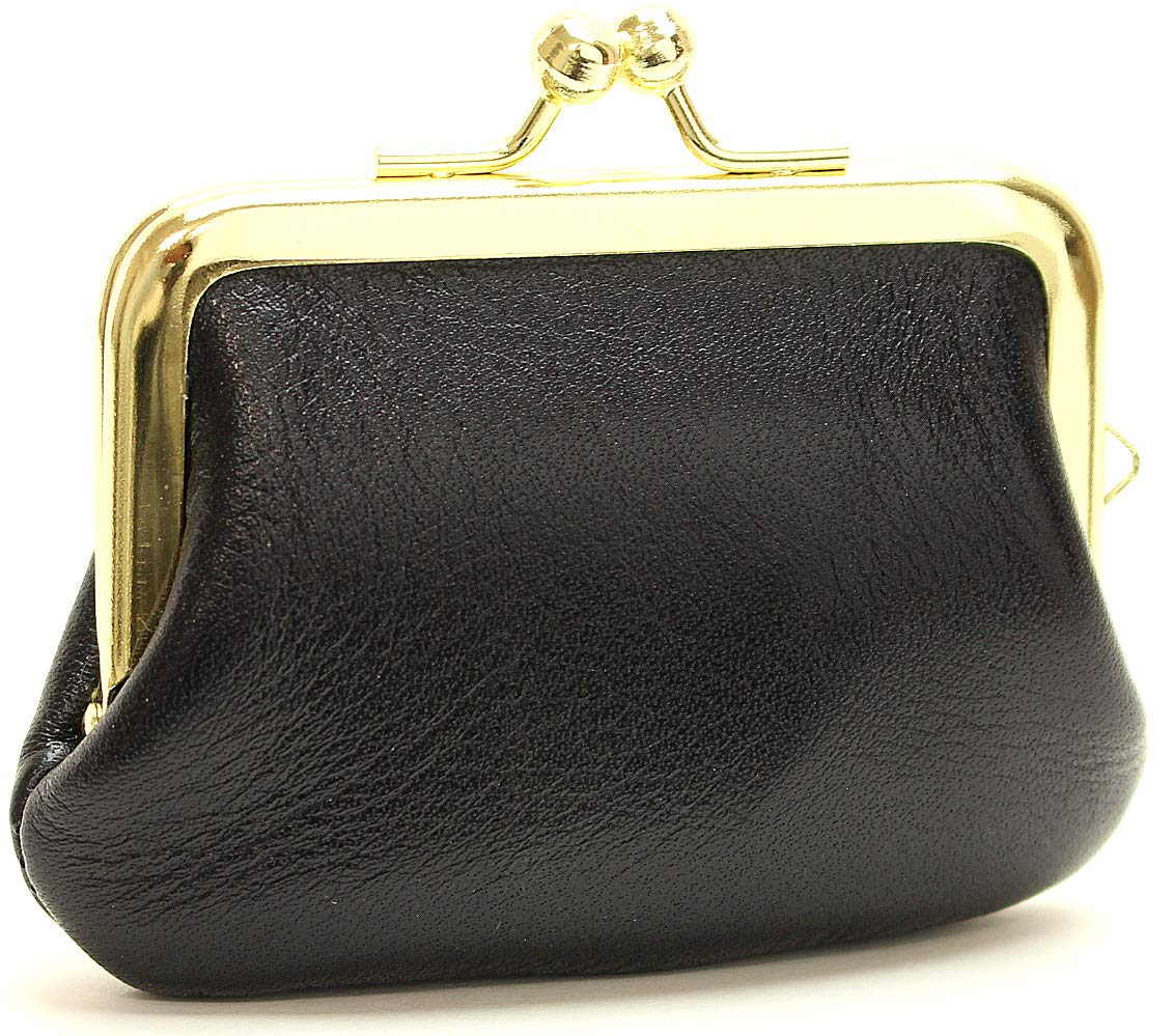 Мужской мини-кошелек для монет Company, Сделано в Японии, Кожа (черный)