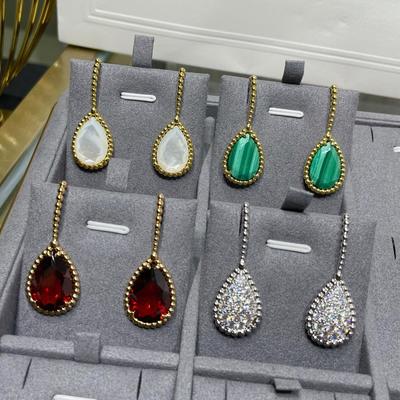 Hot Brand Vintage Earrings for Women Gift Luxury Jewelry Fashion Water Drop Designer Eardrop Pure 925 Sliver Party Stud Earrings