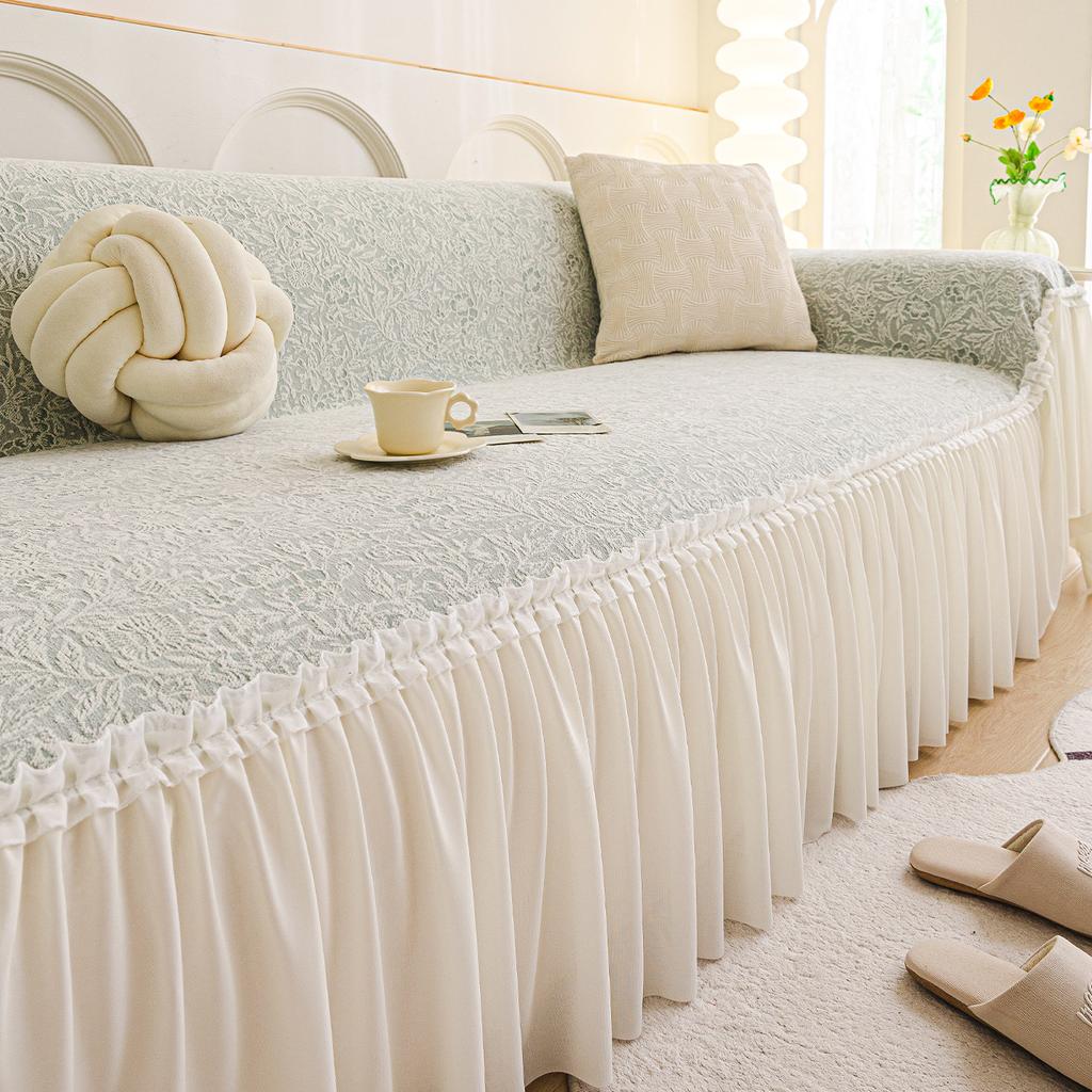 Velvet Sofa Cover With Elegant Texture, Tailored Couch Cover And Anti-Slip Sofa Slipcover For Home Décor