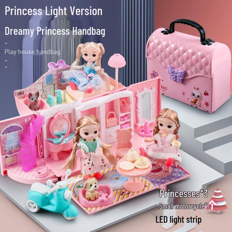Little Princess Handbag Dollhouse Playset for Girls Ages 3-6: Perfect Birthday Gift