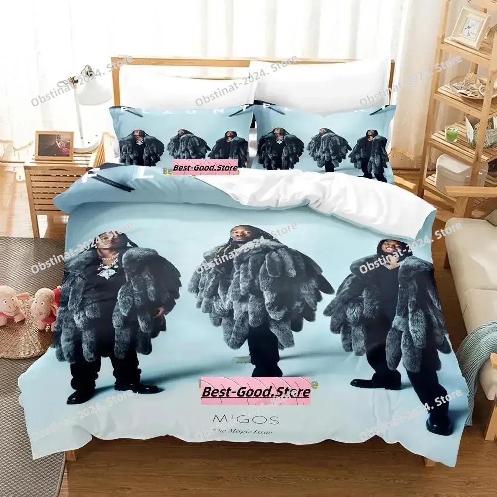 New Music Migos Bedding Set Single Twin Full Queen King Size Bed Set Adult Kid Bedroom Duvetcover Sets Anime parure de lit Bed