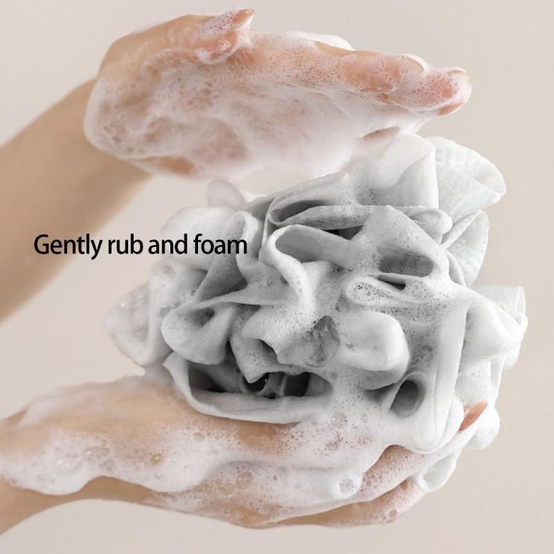 Multipurpose Bath Sponge For Lathering Mesh Loofah Exfoliator Gentle Skin Cleansing Design