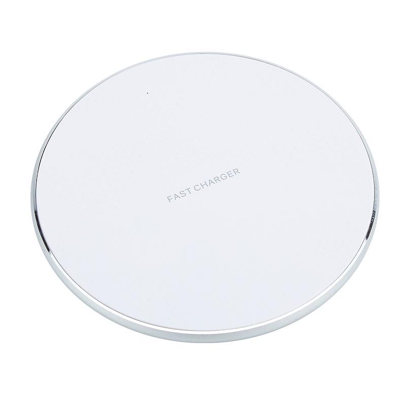 K8 Grid 15W Fast Wireless Charger - Aluminum Alloy Round Desktop QI Mobile Charger