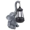 Elephant Statue Solar Light Sculpture Decor Yard Decoration Solar Light Outdoor Garden Statue for Ba