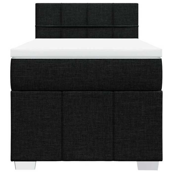 Maison Exclusive - Sommier à lattes de lit et matelas Noir 80x200 cm Tissu