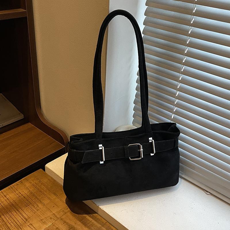 Autumn and winter new armpit bag, high-end retro suede bag, niche design shoulder bag