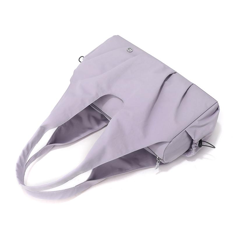Women's Shoulder Bag Solid Color Handbag Water-Repellent Nylon Tote Bag