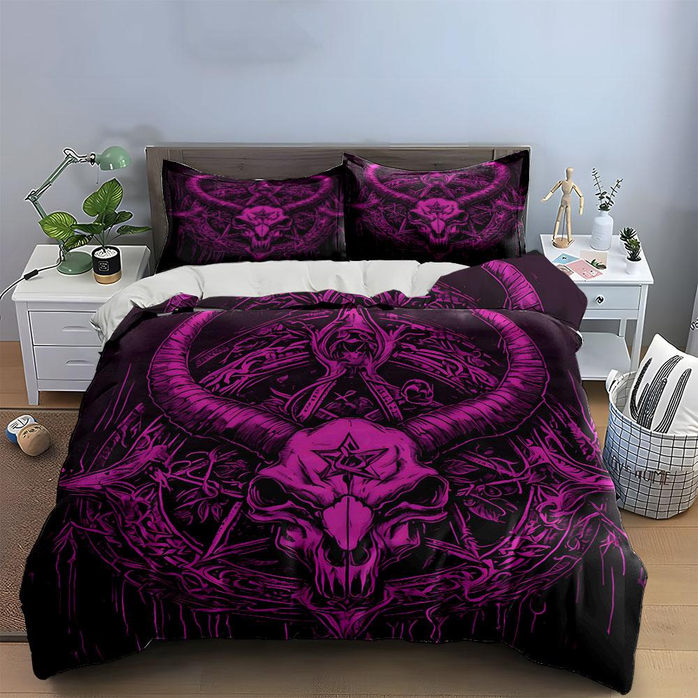 Dark Occult Themed Decoration Set Exquisite Three-Piece Bedding Set Gift For Kids And Adults