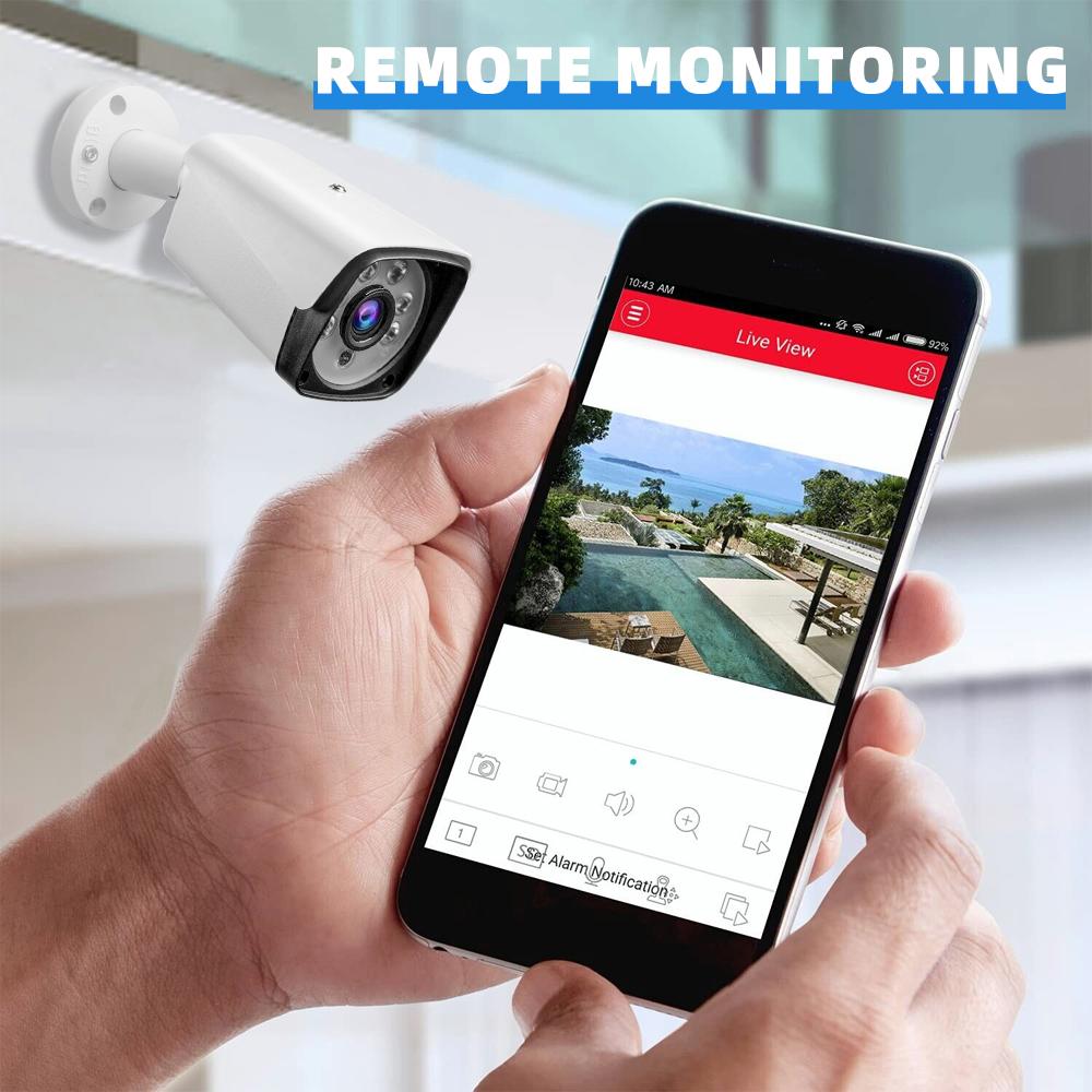 8CH DVR 1080p CCTV Camera Security System 5MP Outdoor IP66 Waterproof Remote Monitoring Night Vision Video Surveillance Kit