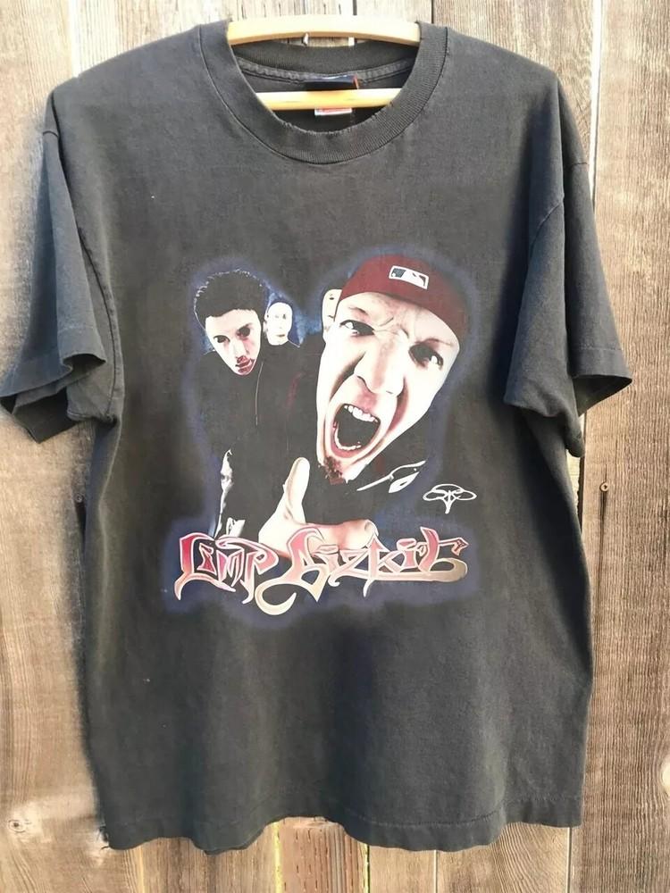 

Футболка унисекс с коротким рукавом Limp Bizkit 90-х, редкая, базовая, угольно-серая, репринт S