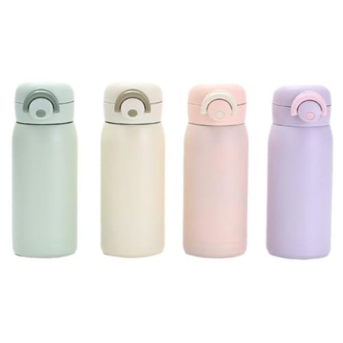 Dtnw Thermos Water Bottle, Mug, Insulated, Hot & Cold, 200ml & 350ml Capacity, Direct Drinking, Stainless Steel, Mini Bottle, Lightweight, One-Push Op