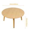 Household Small Apartment Dining Table, Simple Round Kitchen Table, Nordic Style Food Table, with Smooth Surface, 4 Wood Legs