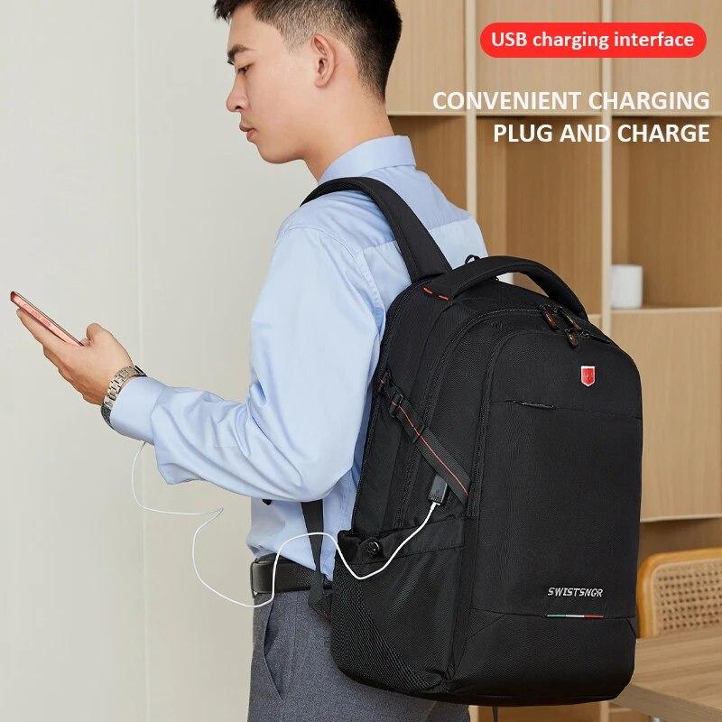 N/a Zaino Da Viaggio Impermeabile For Uomo Borsa For Laptop Spalle - Foto 3