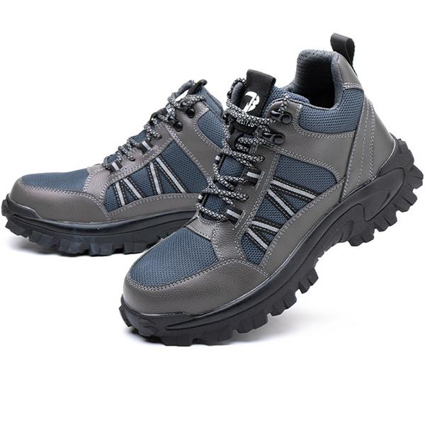 Men's Anti-Puncture Breathable Safety Protective Shoes Steel Toe Wear-resistant Work Boots Men's Protective Hiking Boots Plus Size 36-48