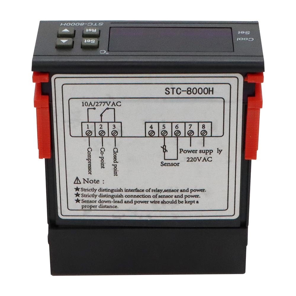 STC-8000H AC 220V DC 12V Temperature Controller Thermostat Thermoregulator Incubator Relay with Heating and Cooling