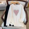 Plus Size Women's Round Neck Sweater - Bust 150/160, Hot Drill, Loose Fit Knitwear