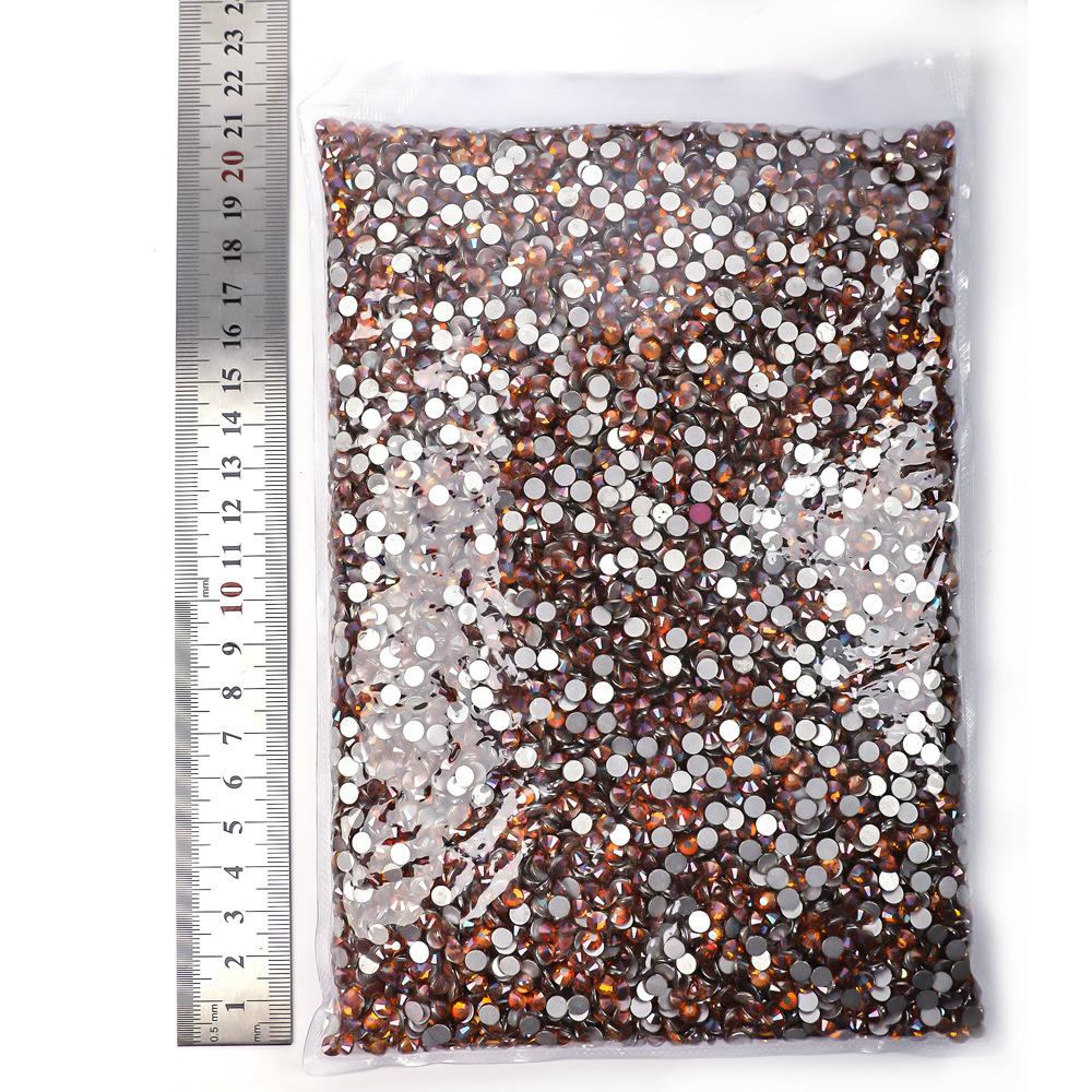 Weichen Big Bag Flat Bottom Diamond Color Plated Crystal Diamond Decorative Rhinestone Diy Nail Art Glass Jewelry Accessories