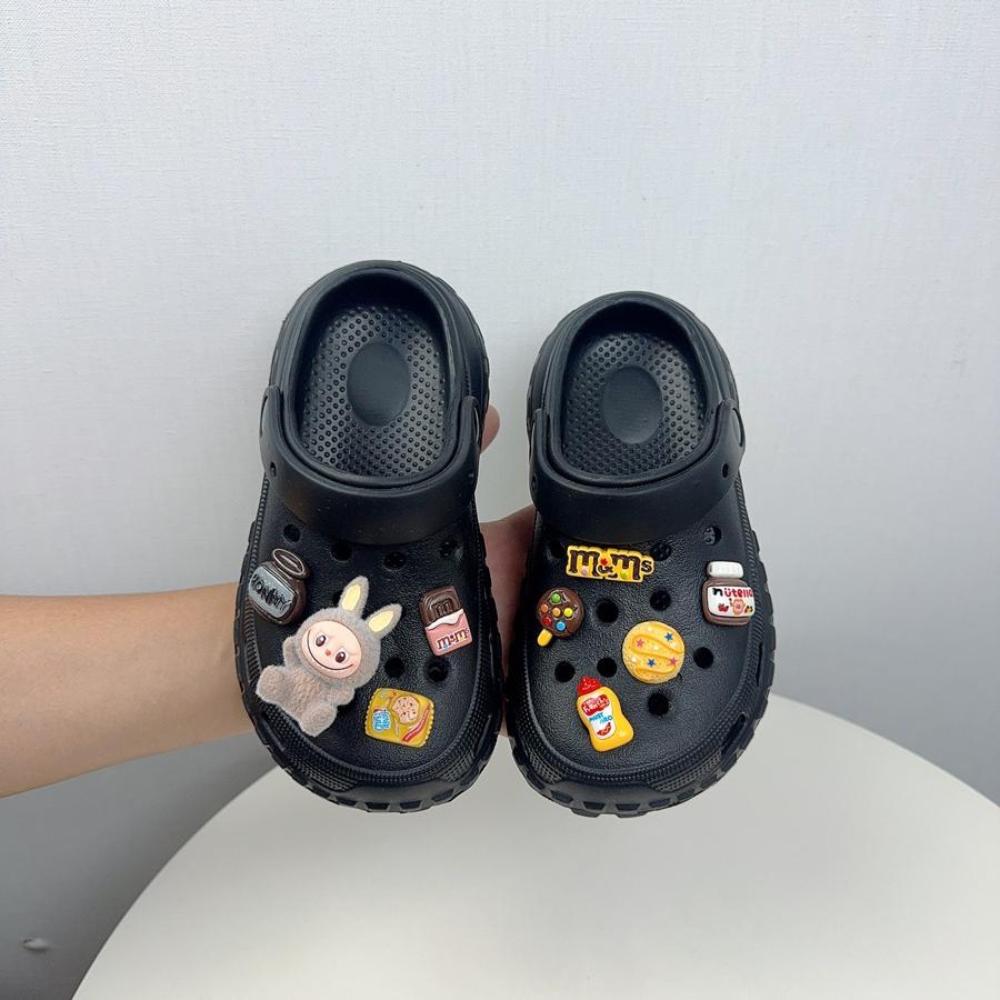 2026 Boy Girl 3d Doll Charm Thick Sole Eva Clogs Non Slip Breathable Outdoor Beach Closed Toe Slippers 26