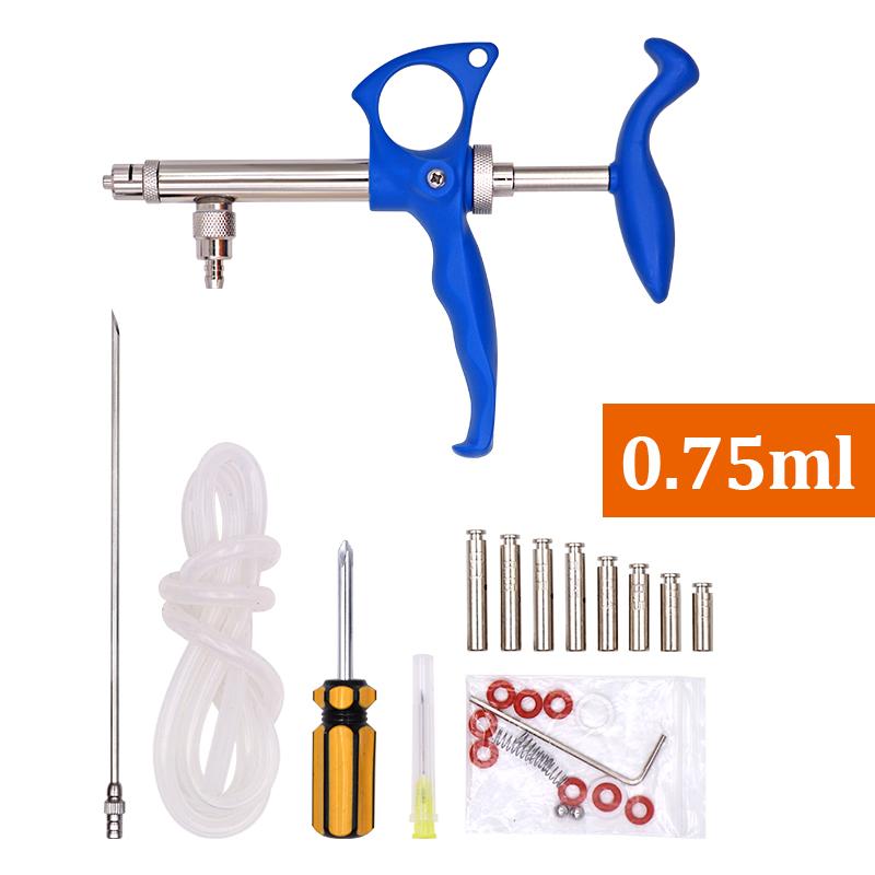 2ml Animal Continuous Syringe Veterinary Chicken Automatic Vaccine Syringe Animal Injection Dosing Device 0.75ml/1ml/2ml