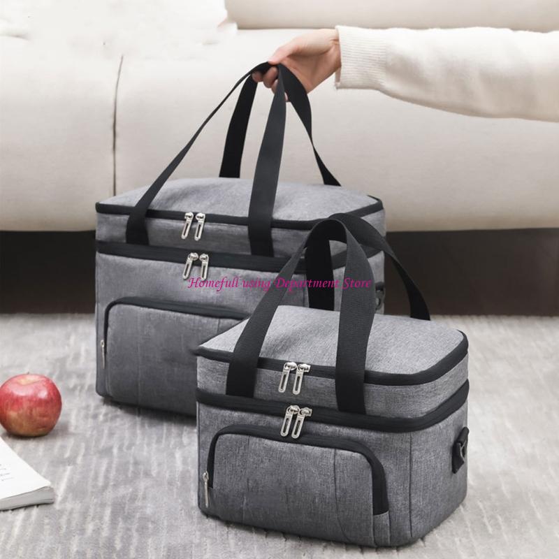  Lunch Bag Sturdy Water Resistant Oxfords Cloth for Work School Trip