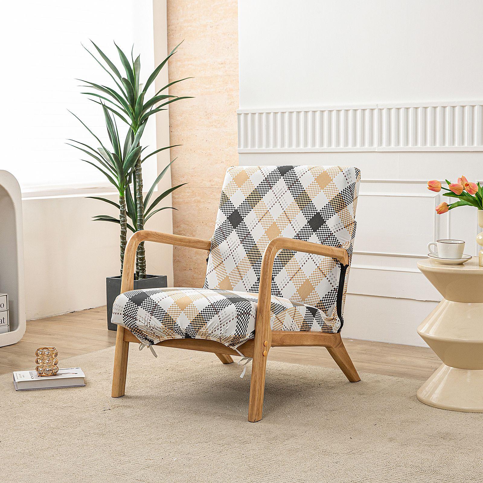 

Чехол на стул с принтом, Универсальный для всех сезонов, Чехол на одинарный деревянный стул, Интегрированная спинка, Всеобъемлющий защитный чехол для дома average size